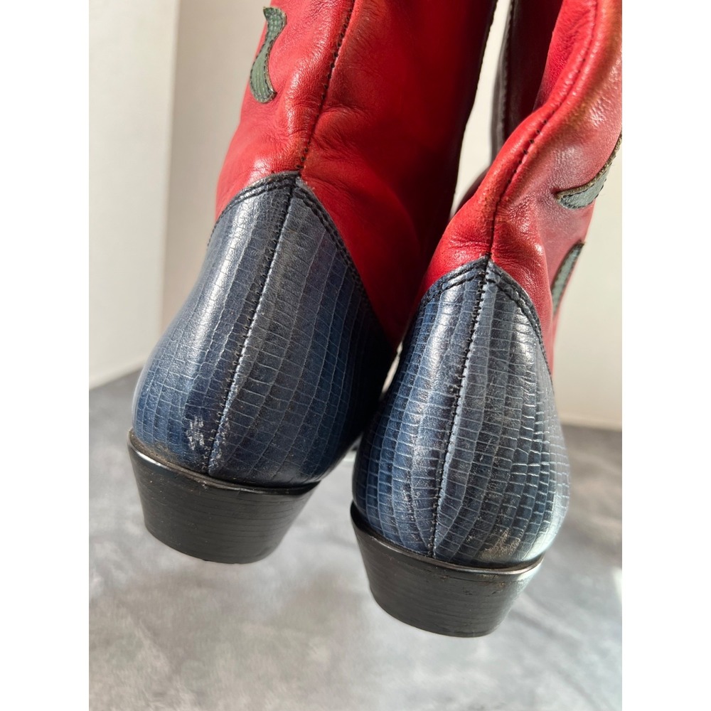 Nine West Vintage Cowgirl Boots Womens 10 Yellow Rose Y2K Made in Brazil - Picture 11 of 15